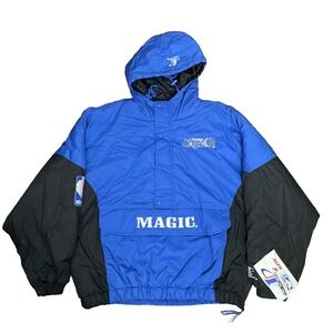 Rare VTG 90s Logo Athletic Orlando Magic 1/4 Zip Pullover Jacket Mens Sz XL NWT